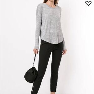 Rag & Bone, Hudson Crewneck Long-Sleeve Grey Top